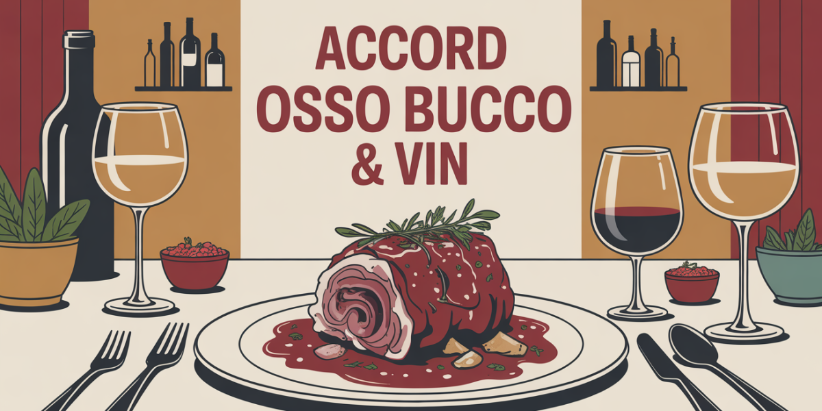 Table conviviale osso bucco vin rouge blanc