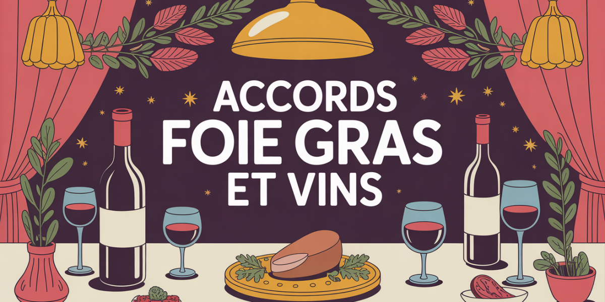 table festive avec foie gras et vins, accords parfaits