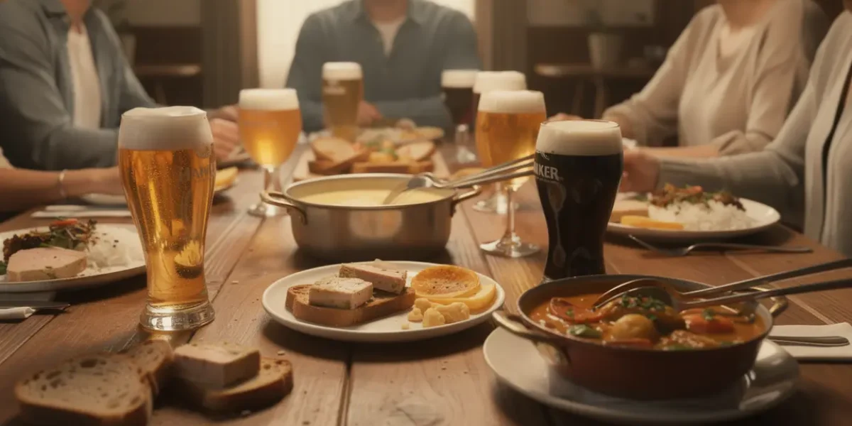 Table accords mets biere ambiance conviviale