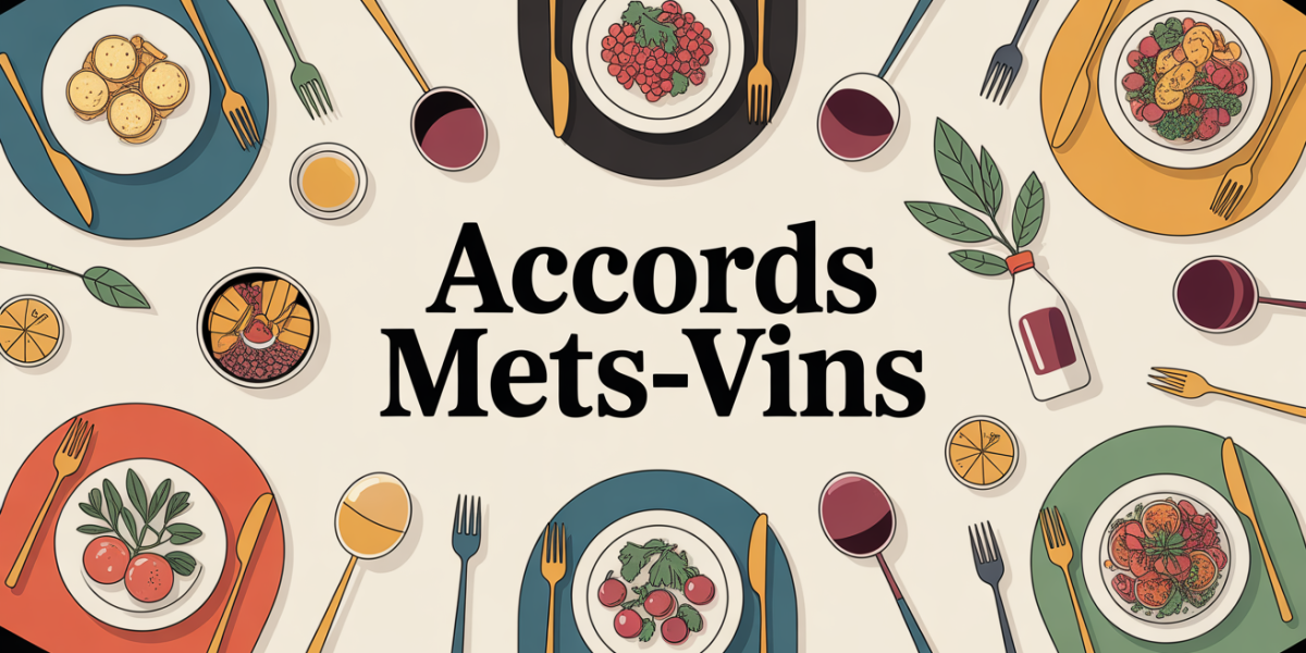 Illustration table repas accords mets vins ambiance chaleureuse