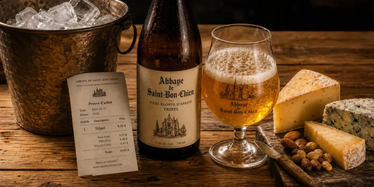 Affligem tripel 8,5 % : bouteille et verre tulipe