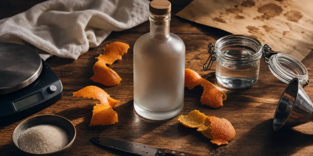 Alcool orange maison : liqueur artisanale à base de zestes d’orange