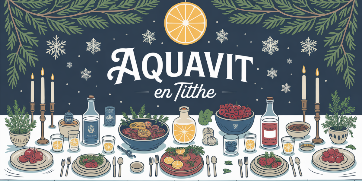 illustration aquavit table conviviale ecos pays nordiques