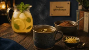 Boisson aphrodisiaque fait maison : infusion gingembre-cardamome et recettes naturelles