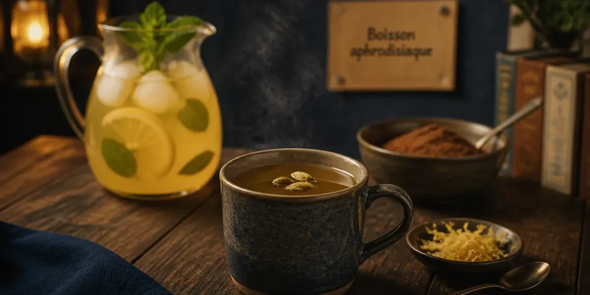 Boisson aphrodisiaque fait maison : infusion gingembre-cardamome et recettes naturelles
