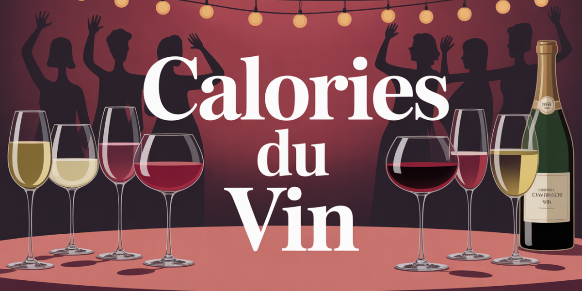 scène élégante de dégustation avec verres de vin et calories du vin