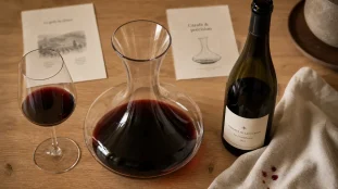 Carafe à vin pour aérer la bouteille selon le type de vin