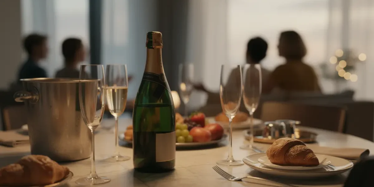 Table conviviale champagne Pol Carson ambiance familiale
