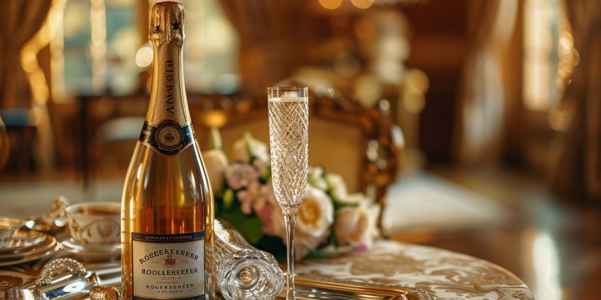 champagne : bouteille de champagne Roederer Cristal élégante et prestigieuse