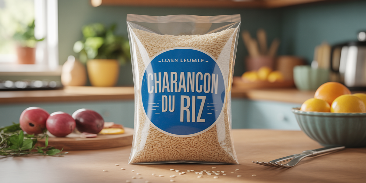charançon du riz sur grains de riz dans sachet ouvert