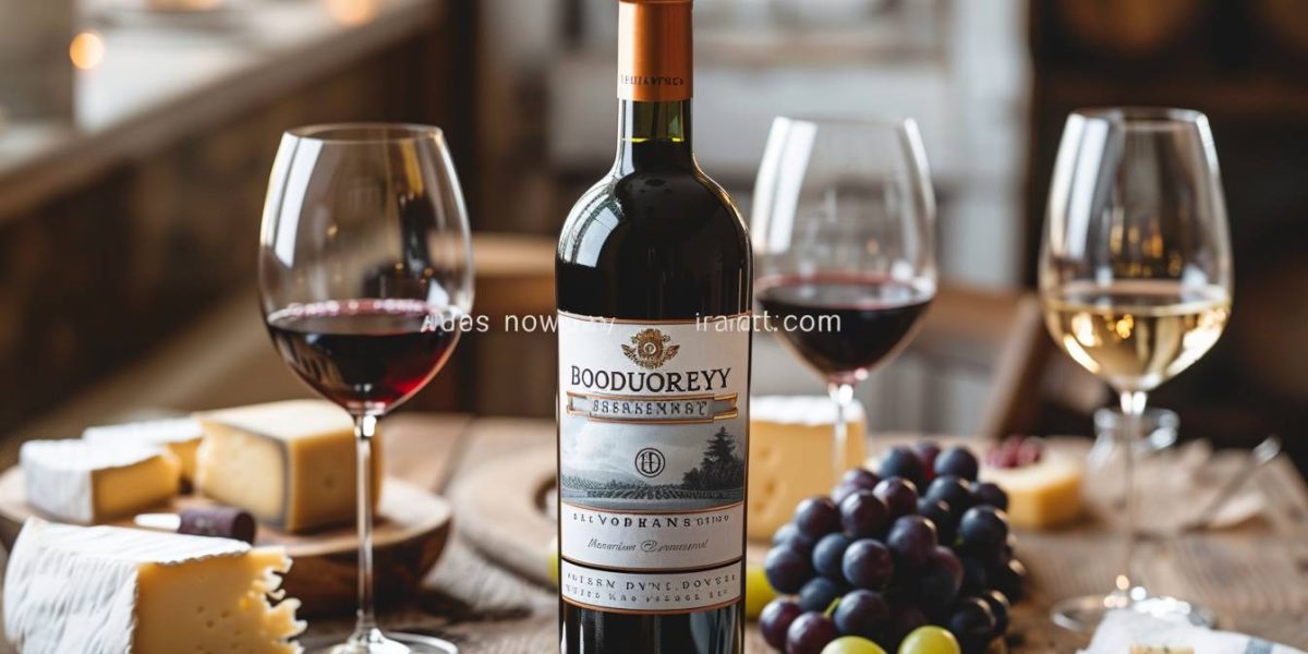 vin Bordeaux : bouteille de vin rouge bordelais avec verre