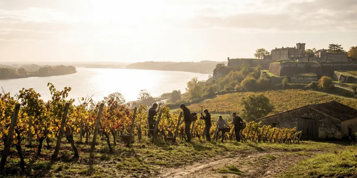 Citadelle de Blaye sur la Gironde, vignes, coteaux et vignerons