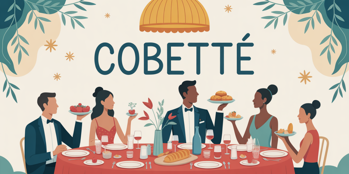 Table familiale élégante avec Cobette bambou en scène
