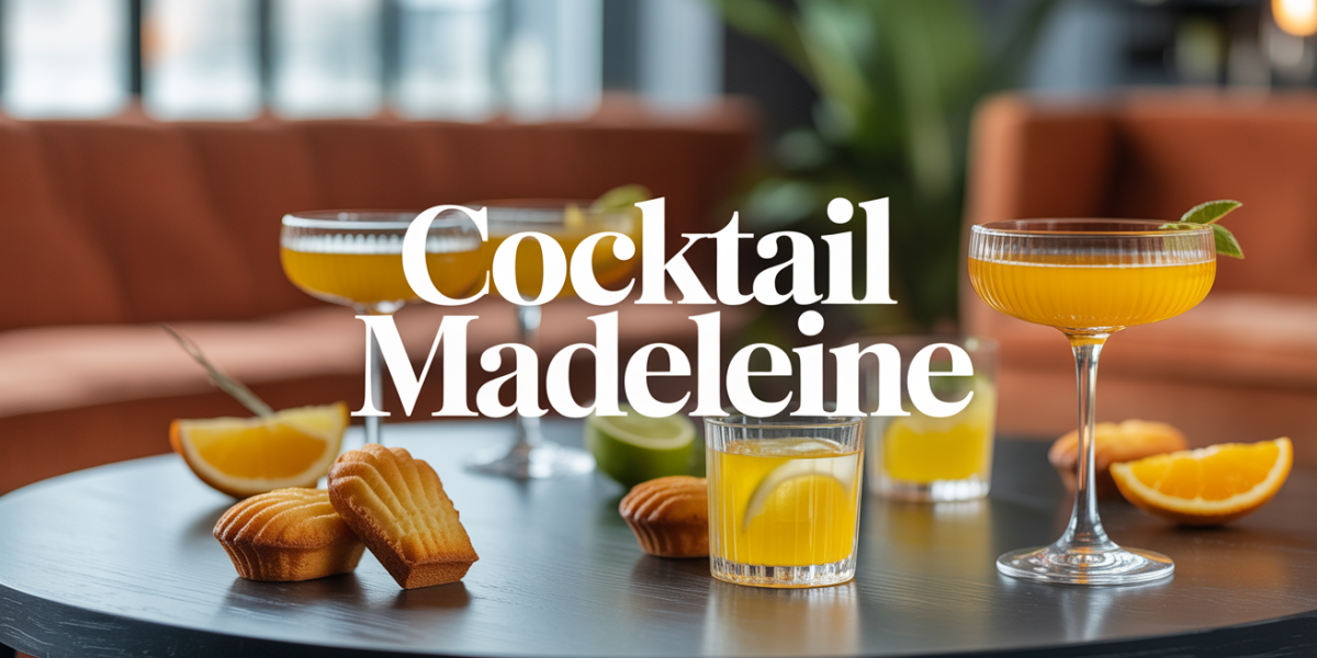 Table basse cocktail Madeleine agrumes madeleines ambiance conviviale