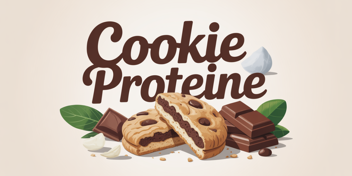 Cookie proteine appetissant coupe moelleux flocons barre