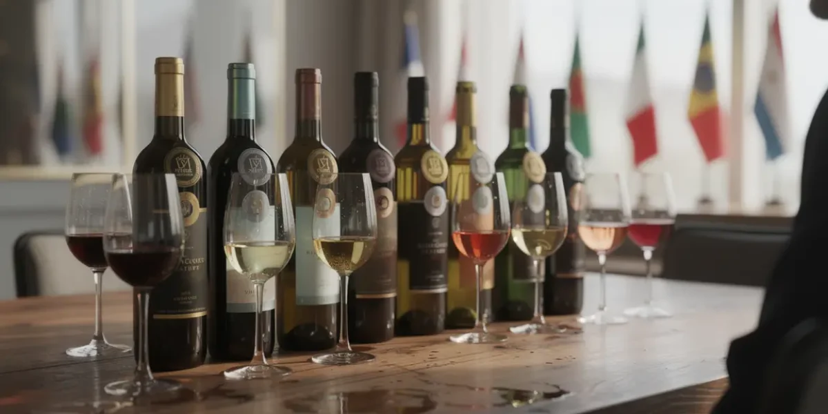 Table dégustation Decanter World Wine Awards 2020, vins médaillés France
