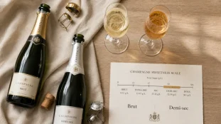 Difference brut et demi sec : niveaux de sucre champagne brut et demi-sec