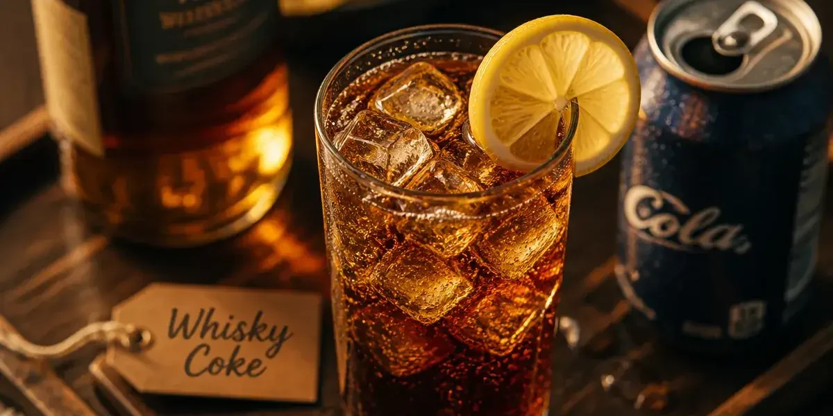 Dose whisky coca : highball au whisky et cola, citron et glaçons