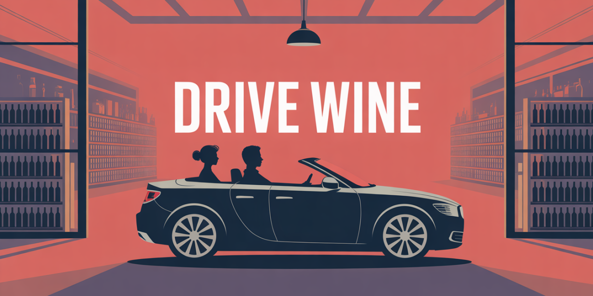 Drive wine devant espace drive caisse vin dynamique