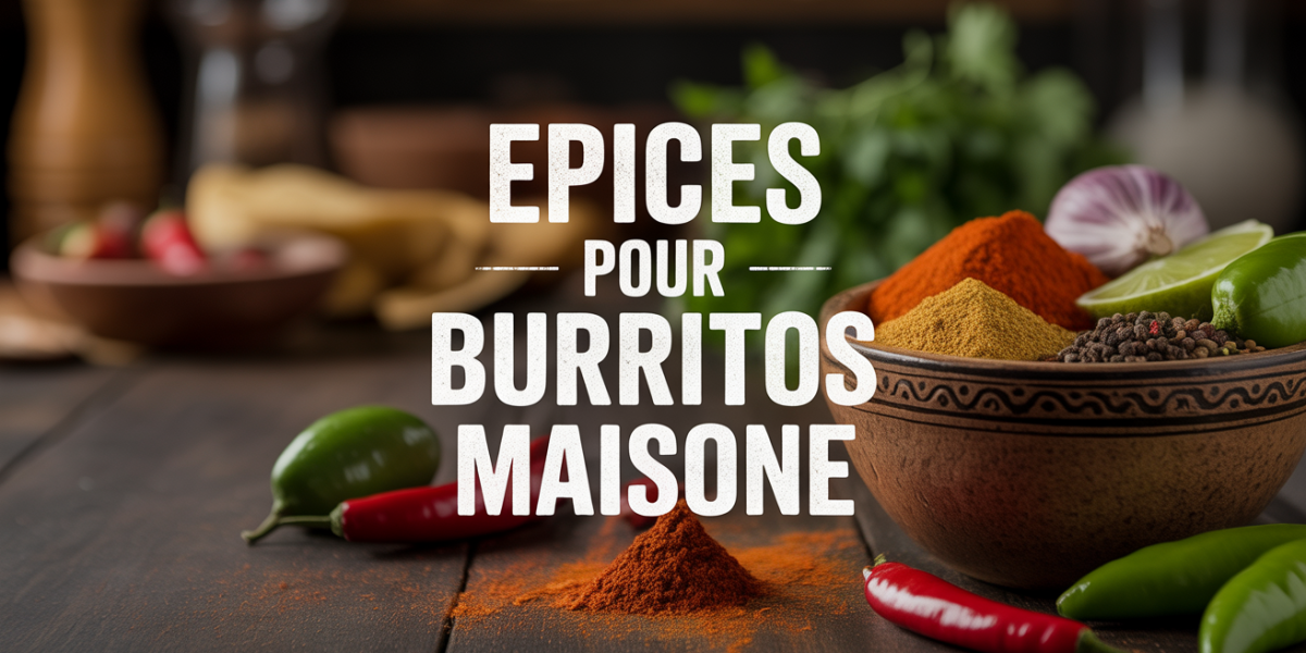 Bol épices burritos maison vues dessus