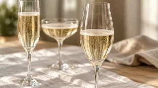 Flutes champagne à 10–12 cl : flûte, coupe rétro, verre tulipe