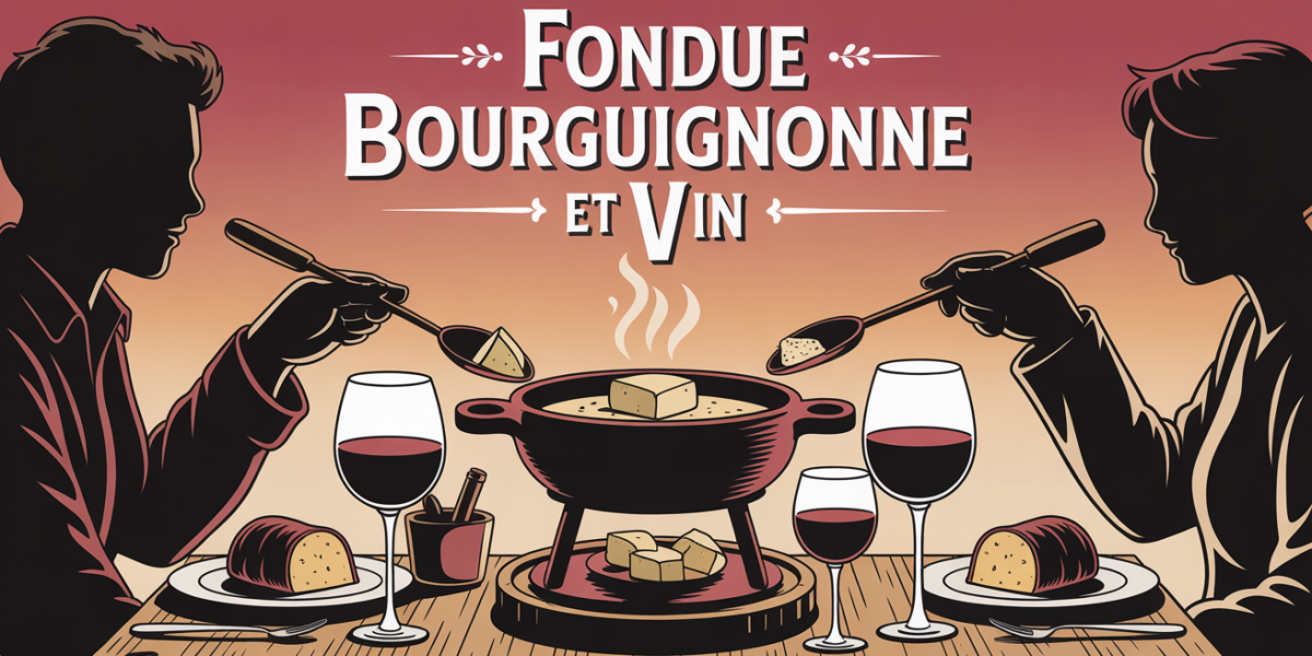partage fondue bourguignonne vin autour du caquelon
