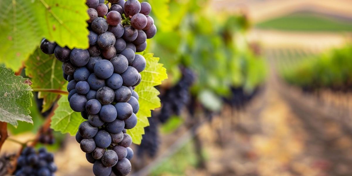 Gamay : grappes de raisin Gamay dans un vignoble