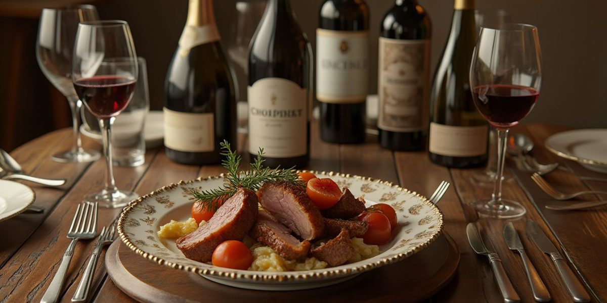 choucroute et vin : assiette de choucroute garnie accompagnée d'un verre de vin blanc d'Alsace