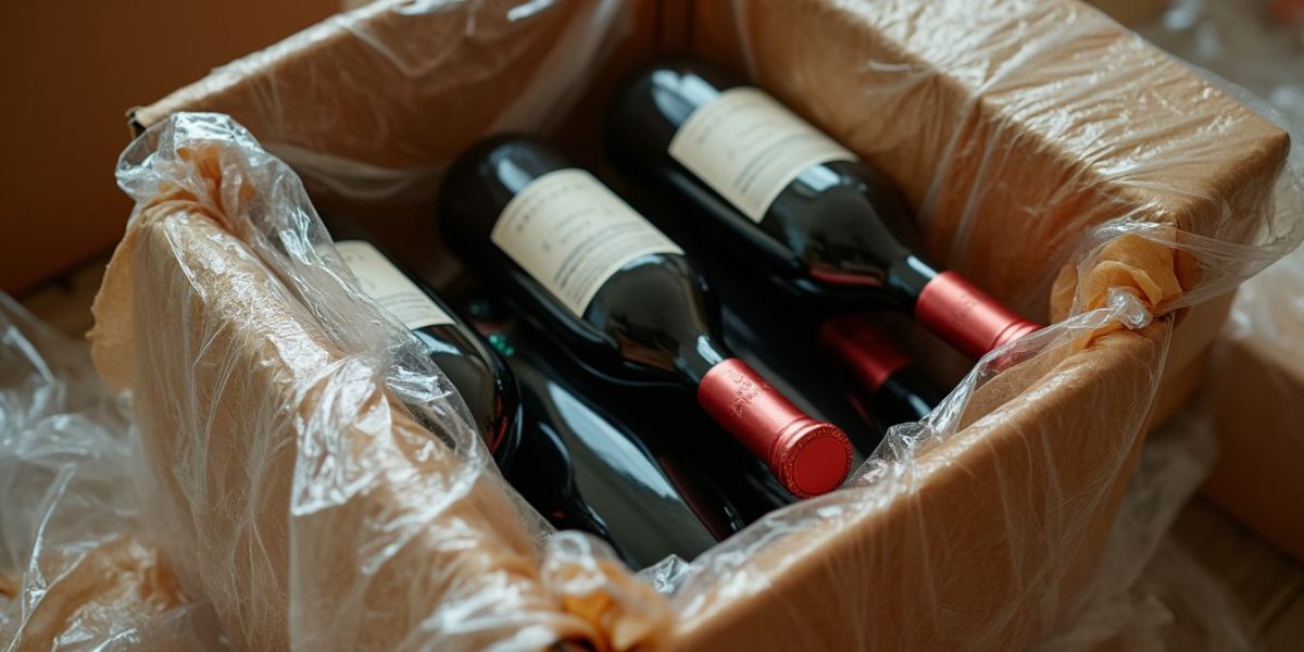 déménager bouteilles de vin : cartons renforcés et bouteilles de vin bien protégées