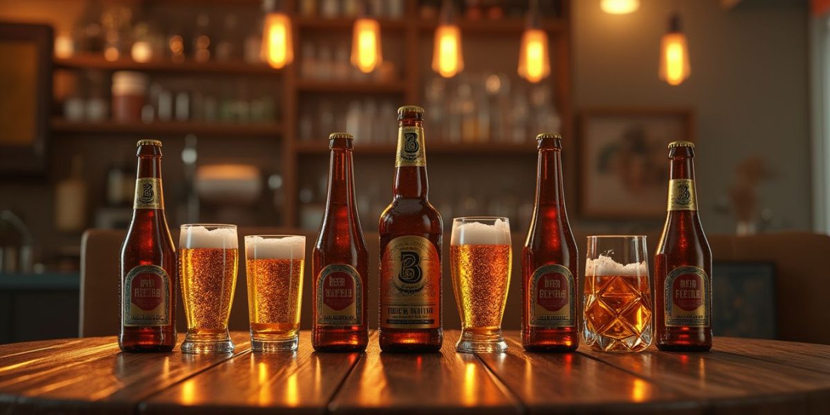 bières de luxe : assortiment de bières artisanales et raffinées