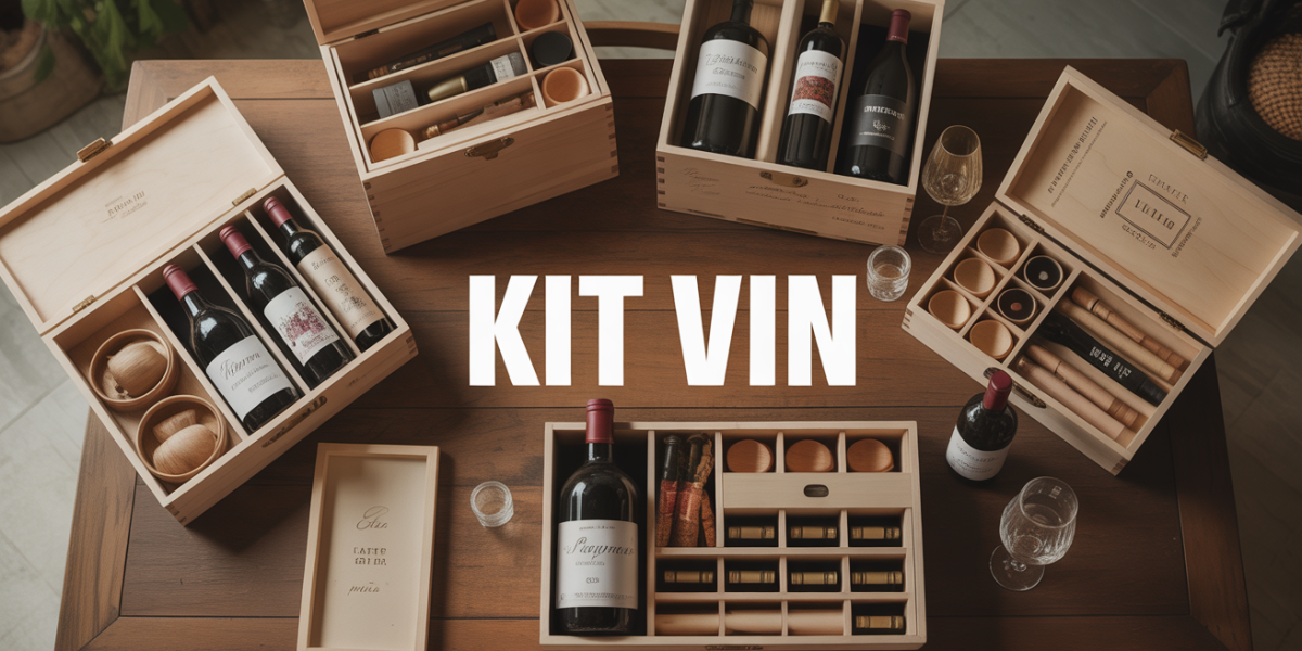Kits vin élégants, accessoires et bouteilles sur table, ambiance raffinée