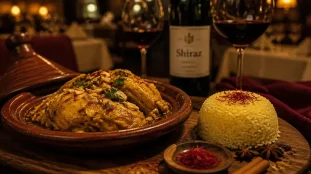 Le shiraz à Thonon : tajine de poulet au safran, riz basmati doré