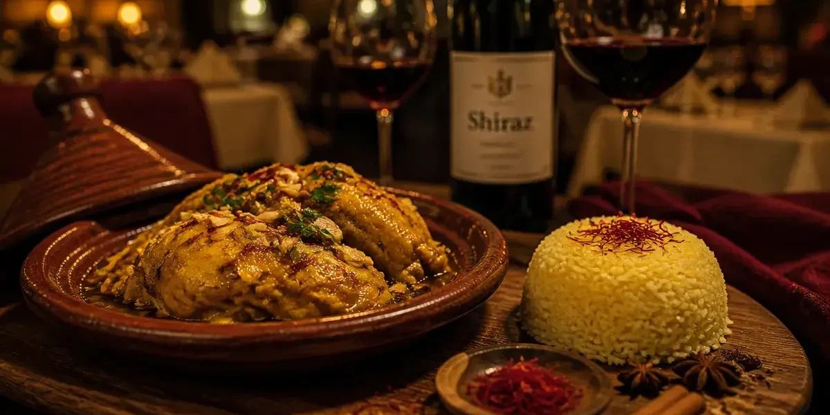 Le shiraz à Thonon : tajine de poulet au safran, riz basmati doré