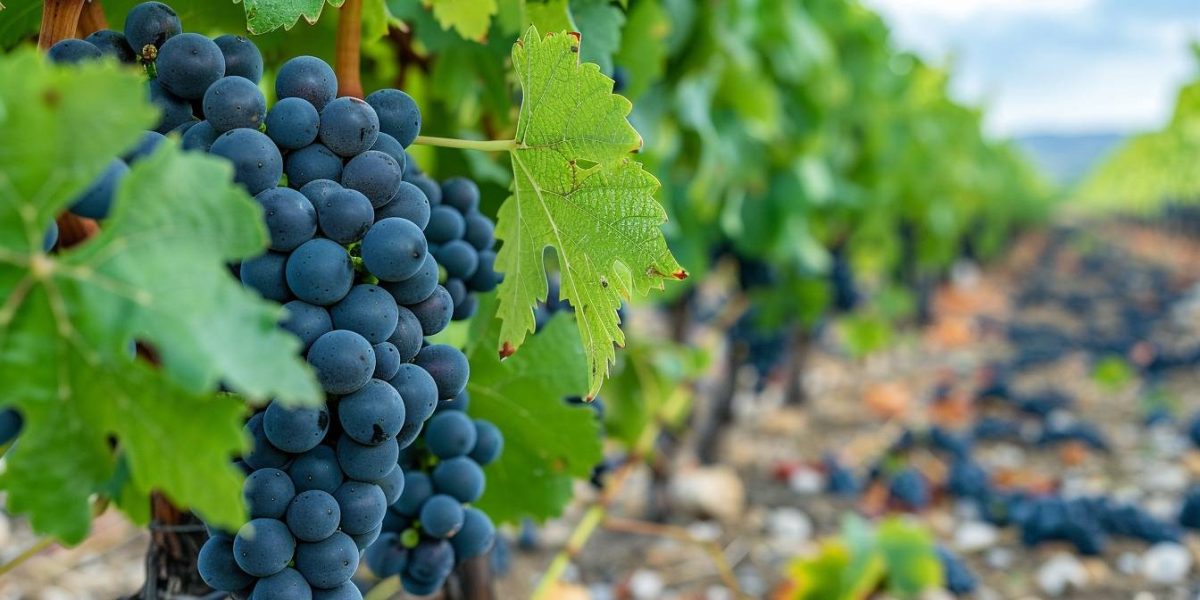 cépages : grappes de raisins variés symbolisant les vins du Val de Loire