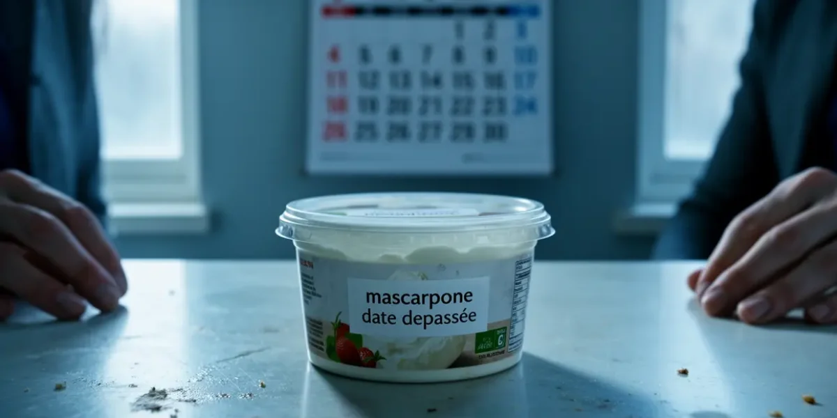 mascarpone date depassee pot ferme sur table