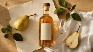 Noce royale : liqueur de cognac et poire Williams légère