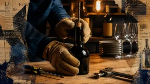 Ouvrir bouteille sans tire bouchon avec vis et outils