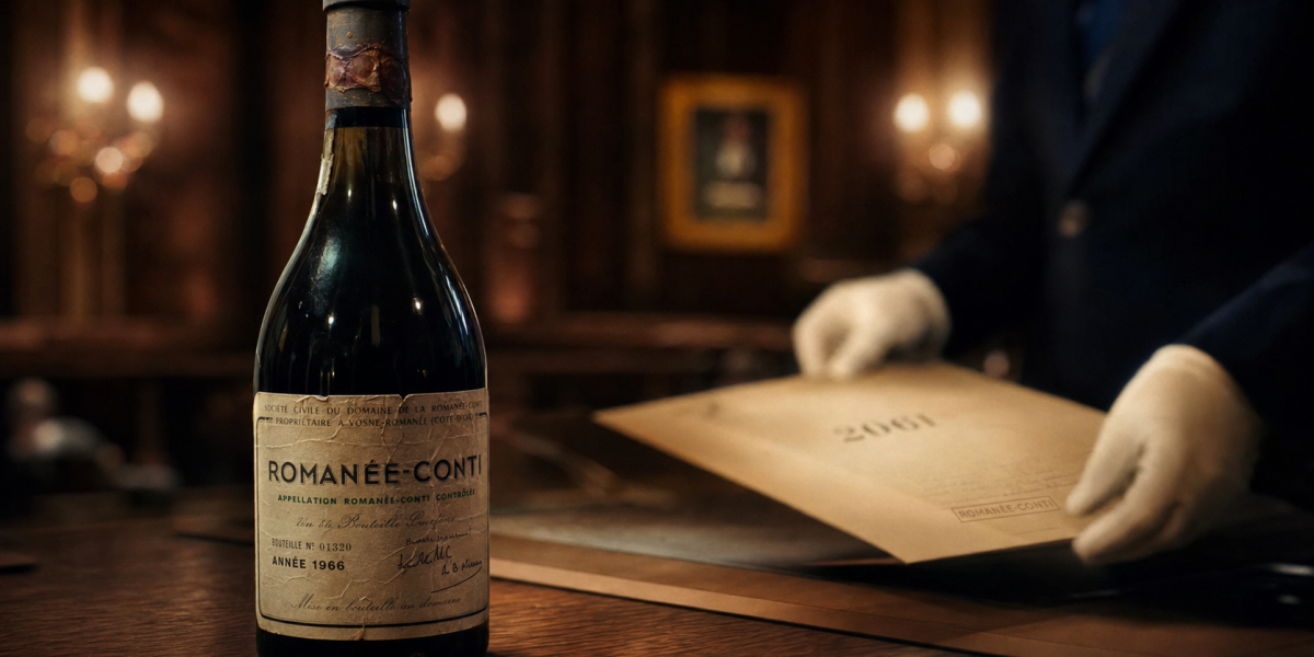 Plus cher vin du monde : Romanée-Conti 1945 en salle de vente aux enchères