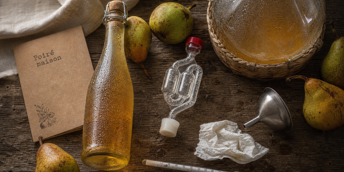 Recette du poiré maison : poires et fermentation 12-15 °C
