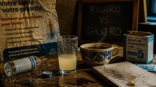 Ricard pur contre gastro : boisson qui aggrave les symptômes