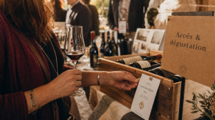 Salon des vignerons indépendants : accès et dégustation, verre de dégustation au stand