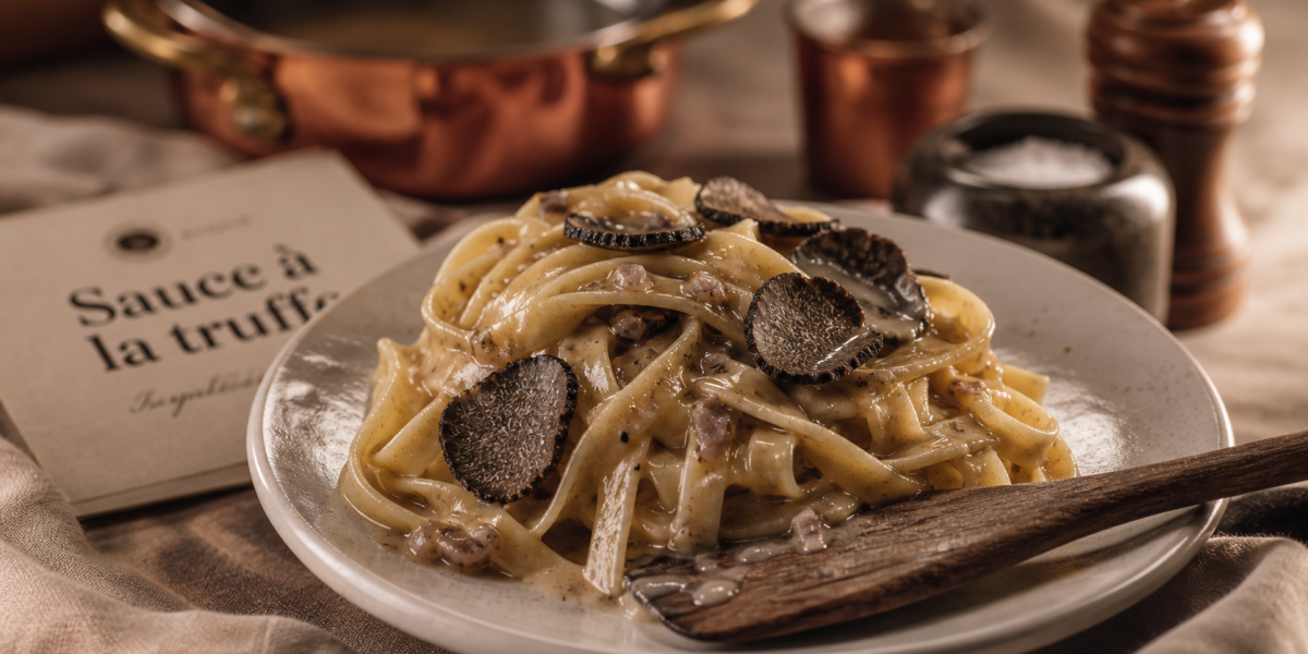 Sauce à la truffe maison sur tagliatelles