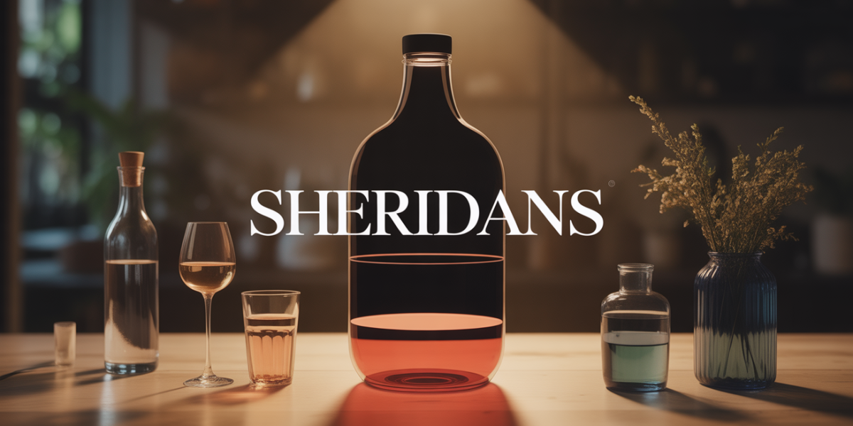 Bouteille Sheridan's double compartiment en dégustation
