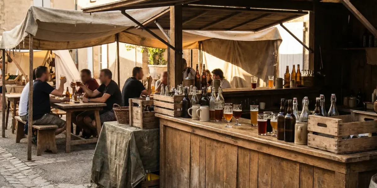 stand biere de table micro brasserie marche