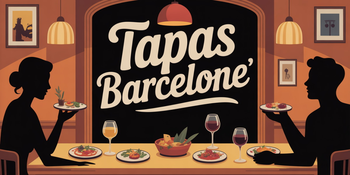 Scène tapas Barcelone comptoir animé