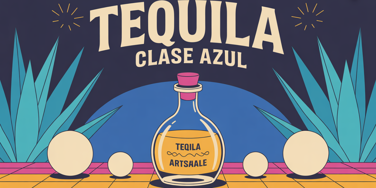 Carafe tequila Clase Azul artisanale peinte main agave bleue