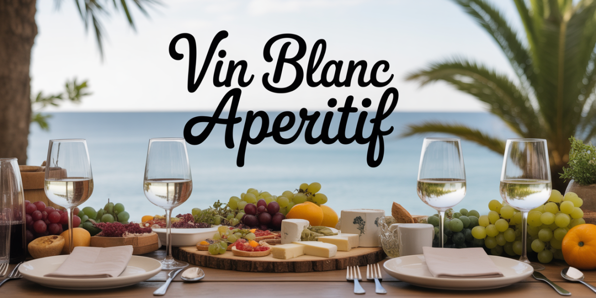 vin blanc aperitif grande table été festive