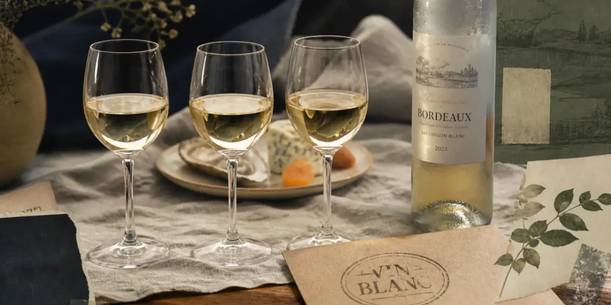 Vin blanc bordeaux : verres de dégustation sec moelleux liquoreux