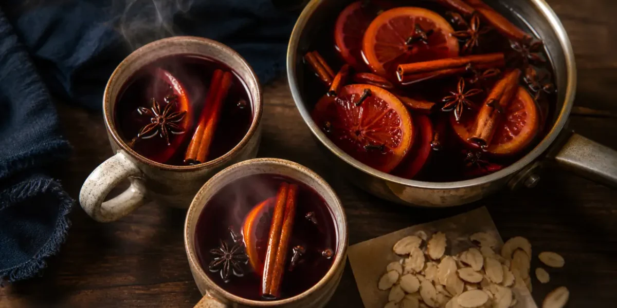 Vin chaud sans alcool : jus de raisin, épices et agrumes