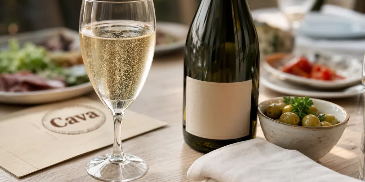 Vin espagnol petillant : cava en flûte, bulles fines à Barcelone